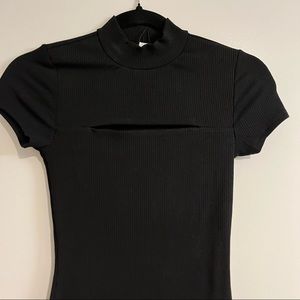 Garage Black Mock Neck Dress